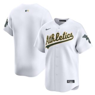 Men's Oakland Athletics Blank White Home Limited Stitched Jersey