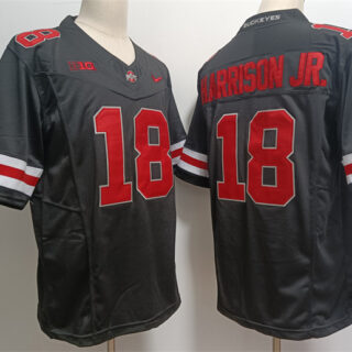 Men's Ohio State Buckeyes #18 Marvin Harrison JR. Black 2023 F.U.S.E. Limited Stitched Jersey