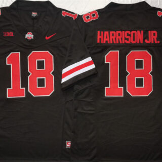 Men's Ohio State Buckeyes #18 Marvin Harrison JR. Black F.U.S.E. Limited Stitched Jersey