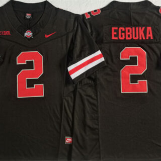 Men's Ohio State Buckeyes #2 Emeka Egbuka Black F.U.S.E. Limited Stitched Jersey