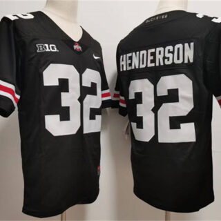 Men's Ohio State Buckeyes #32 TreVeyon Henderson Black 2023 F.U.S.E. Limited Stitched Jersey