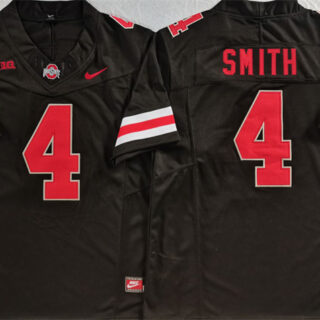Men's Ohio State Buckeyes #4 Jeremiah Smith Black F.U.S.E. Limited Stitched Jersey