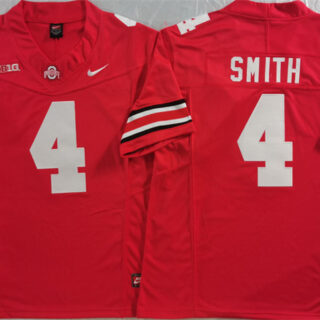 Men's Ohio State Buckeyes #4 Jeremiah Smith Red F.U.S.E. Limited Stitched Jersey