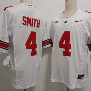 Men's Ohio State Buckeyes #4 Jeremiah Smith White F.U.S.E. Limited Stitched Jersey