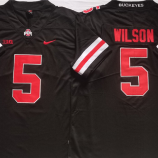 Men's Ohio State Buckeyes #5 WILSON Black Stitched Jersey