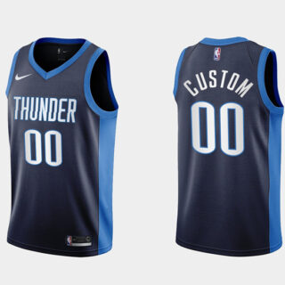 Men's Oklahoma City Thunder Active Player Custom Navy Stitched Basketball Jersey