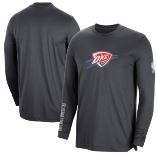 Men's Oklahoma City Thunder Black 2022 23 City Edition Essential Expressive Long Sleeve T-Shirt