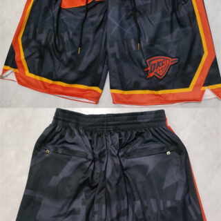 Men's Oklahoma City Thunder Black City Edition Shorts (Run Small)