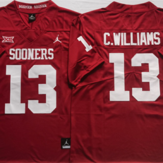 Men's Oklahoma Sooners #13 C.WILLIAMS Red Stitched Jersey