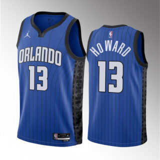 Men's Orlando Magic #13 Jett Howard Blue 2023 Draft Statement Edition Stitched Basketball Jersey