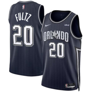 Men's Orlando Magic #20 Markelle Fultz Navy 2023 24 City Edition Stitched Basketball Jersey