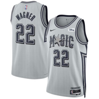 Men's Orlando Magic #22 Franz Wagner Silver 2024 25 City Edition Stitched Basketball Jersey