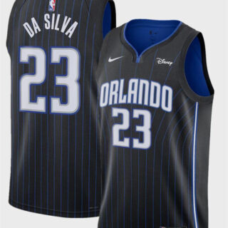 Men's Orlando Magic #23 Tristan Da Silva Black 2024 Draft Icon Edition Stitched Basketball Jersey