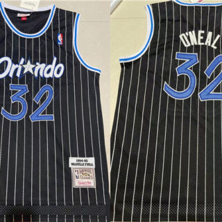 Men's Orlando Magic #32 Shaquille O'Neal Black Stitched Jersey