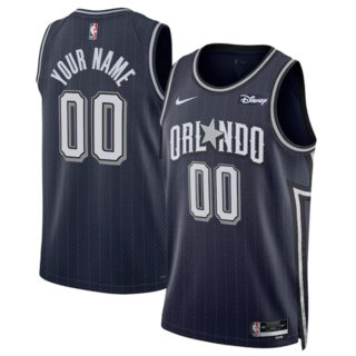 Men's Orlando Magic Active Player Custom Navy 2023 24 City Edition Stitched Basketball Jersey