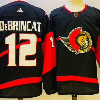 Men's Ottawa Senators #12 Alex DeBrincat Black Stitched Jersey