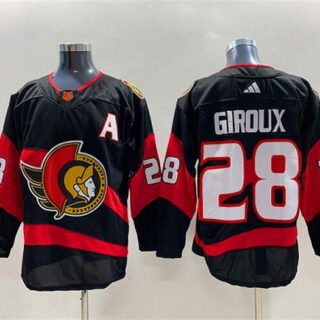 Men's Ottawa Senators #28 Claude Giroux Black Stitched Jersey
