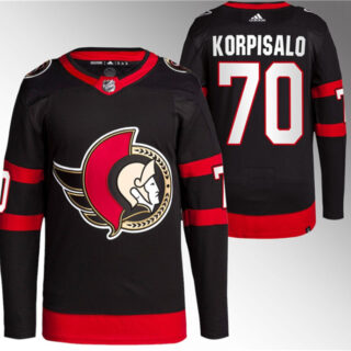 Men's Ottawa Senators #70 Joonas Korpisalo Black Stitched Jersey
