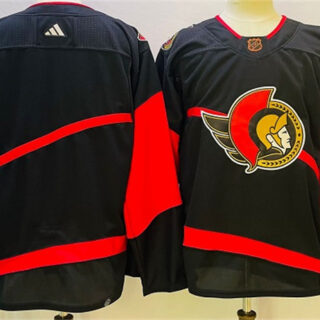 Men's Ottawa Senators Blank Black Stitched Jersey