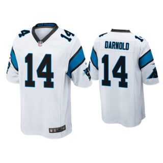 Men's Panthers #14 Sam Darnold Vapor Limited White Jersey