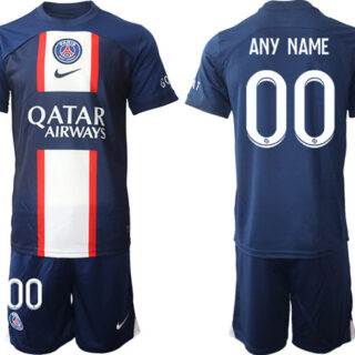 Men's Paris Saint-Germain Custom 2023 Navy Soccer Jersey Suit
