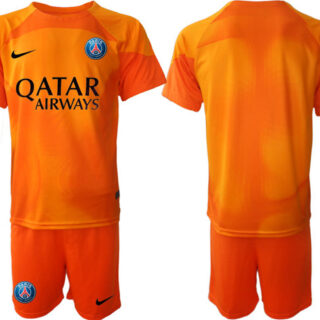 Men's Paris Saint-Germain Custom 2023 Orange Soccer Jersey Suit