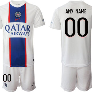 Men's Paris Saint-Germain Custom 2023 White Soccer Jersey Suit