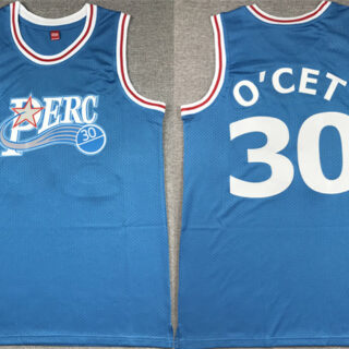 Men's Perc #30 O'Cet Movie Blue Stitched Basketball Jersey