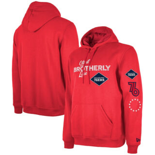 Men's Philadelphia 76ers Red 2023 24 City Edition Pullover Hoodie
