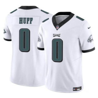 Men's Philadelphia Eagles #0 Bryce Huff White 2024 F.U.S.E Vapor Untouchable Limited Stitched Football Jersey
