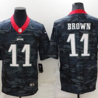 Men's Philadelphia Eagles #11 A. J. Brown Camo Limited Stitched Jersey