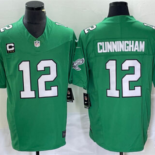 Men's Philadelphia Eagles #12 Randall Cunningham Green 2023 F.U.S.E. With C Patch Vapor Untouchable Stitched Football Jersey