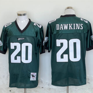 Men's Philadelphia Eagles #20 Brian Dawkins Green Stitched Football Jersey