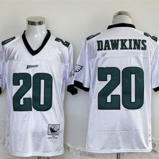 Men's Philadelphia Eagles #20 Brian Dawkins White Stitched Football Jersey