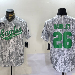 Men's Philadelphia Eagles #26 Saquon Barkley Camo Salute To Service Limited Stitched Jersey