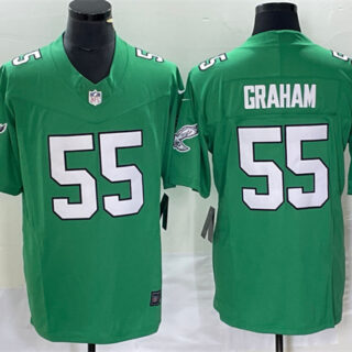 Men's Philadelphia Eagles #55 Brandon Graham Green 2023 F.U.S.E. Vapor Untouchable Stitched Football Jersey