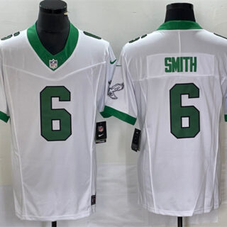 Men's Philadelphia Eagles #6 DeVonta Smith White 2023 F.U.S.E. Vapor Untouchable Stitched Football Jersey