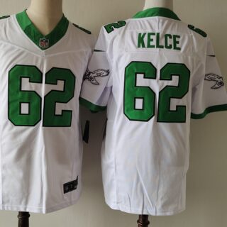 Men's Philadelphia Eagles #62 Jason Kelce White F.U.S.E. Vapor Untouchable Stitched Football Jersey