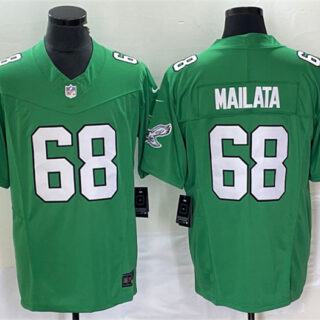 Men's Philadelphia Eagles #68 Jordan Mailata Green 2023 F.U.S.E. Vapor Untouchable Stitched Football Jersey