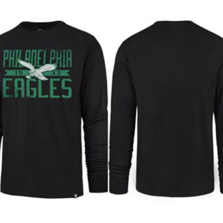 Men's Philadelphia Eagles Black Long Sleeve T-Shirt