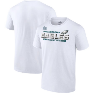 Men's Philadelphia Eagles White Super Bowl LVII Vivid Striations T-Shirt