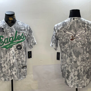 Men's Philadelphia Eagles big logo 2024 F.U.S.E Arctic Camo Salute To Service Limited Stitched Jerseys