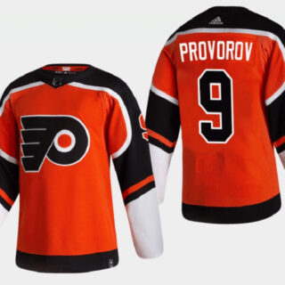 Men's Philadelphia Flyers #9 Ivan Provorov Orange Reverse Retro Stitched NHL Jersey