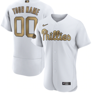 Men's Philadelphia Phillies Active Player Custom 2022 All-Star White Flex Base Stitched MLB Jersey