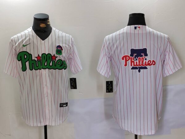 Men's Philadelphia Phillies Big Logo White Stitched Jerseys