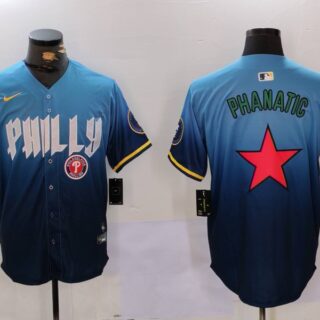 Men's Philadelphia Phillies Phanatic Blue City Connect Limited Stitched Jerseys