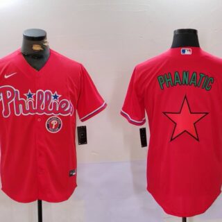 Men's Philadelphia Phillies Phanatic Red Cool Base Stitched Jerseys