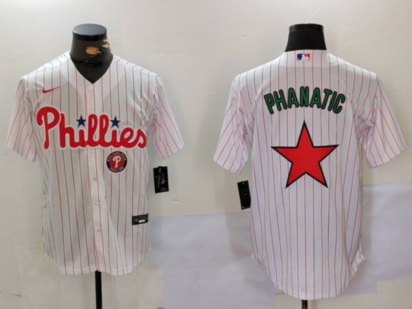 Men's Philadelphia Phillies Phanatic White Red Cool Base Stitched Jerseys