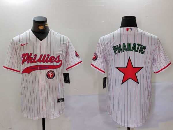 Men's Philadelphia Phillies Phanatic White Red Cool Base Stitched Jerseys