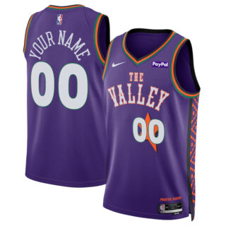 Men's Phoenix Suns Active Player Custom Purple 2024-25 City Edition Stitched Basketball Jersey